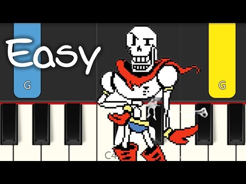 UNDERTALE Bonetrousle EASY PIANO TUTORIAL