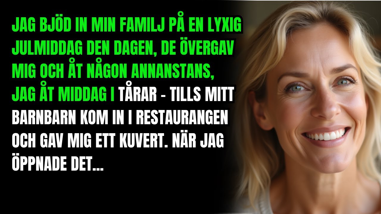 Jag bjöd in min familj på en överdådig julmiddag. Den dagen övergav de mig och åt på...