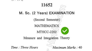 2018 Cdlu MSc 2nd Sem Measure & Integration Theory Question Paper