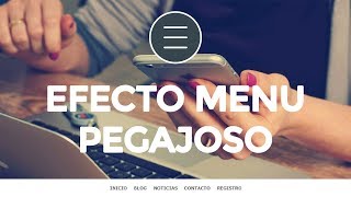 Efecto Menú Pegajoso - Html, Css y JS | SpeedCoding