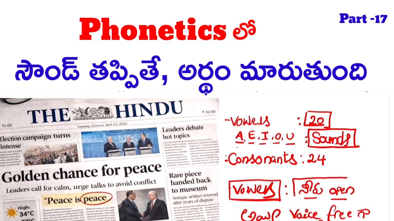 PHONETICS | Vowels & Consonants సౌండ్ మారితే అర్థం మారుతుంది | Part-17 @ivlacademy 