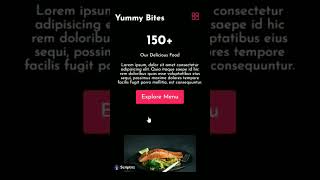 Restaurant Website Design Using HTML and CSS | coding shorts short foodie css webdesign coder