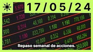 Repaso semanal de acciones.