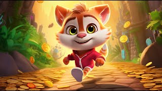 Talking Tom Gold Run | Анджела Преследует Роя Ракуна В Игре «Говорящий Том: Бег За Золотом»