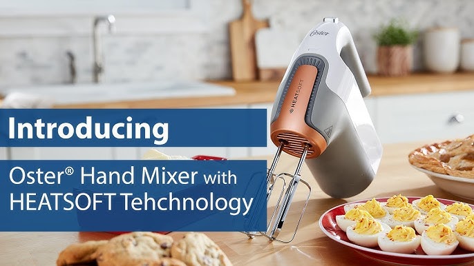 Oster 270-Watt Hand Mixer with HEATSOFT Technology, White