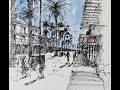 Strong Perspective on The Corso: pen and wash with Mike Willdridge