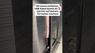 Ein einfaches USB-Kabel macht das auf deinem Fernseher möglich! #Tipps #TV #Smart
