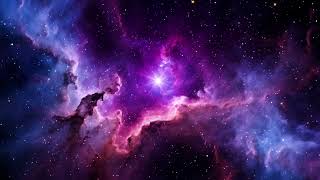 Space Background | 4K Blue Nebula Screensaver | No Audio | Galaxy  Loop for Sleep & Study