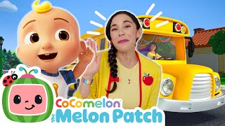 wheels school bus kids learn melon patch x cocomelon sing