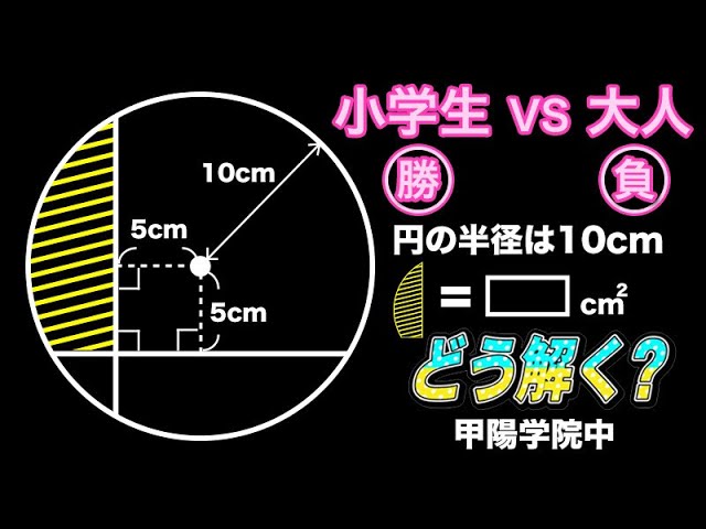 面白い算数の問題】面積 算数 甲陽学院中 中学入試 - YouTube