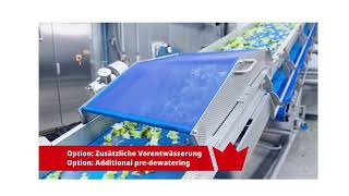 Kronen Continuous Centrifuge For High Capacity Drying Of Salads And Vegetables