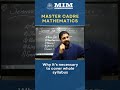Master Cadre Mathematics | Why Covering the Entire Syllabus is Crucial for Exam Success