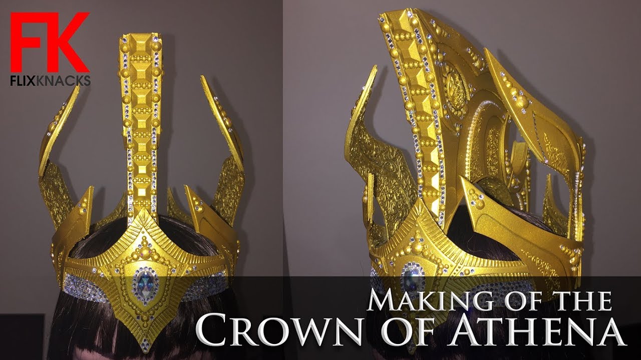 DIY Crown - Crown of Athena Goddess of War (my own design) - YouTube