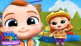 Baby John Menjadi Pekerja Konstruksi | Little Angel Indonesia | Kartun dan Lagu Anak Favorit