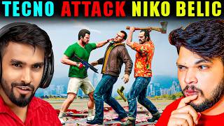 TECHNO GAMERZ TEAM ATTACKS DANGEROUS GANGSTERS NIKO BELLIC IN LIBERTY CITY 😱🔥 | GTA 5