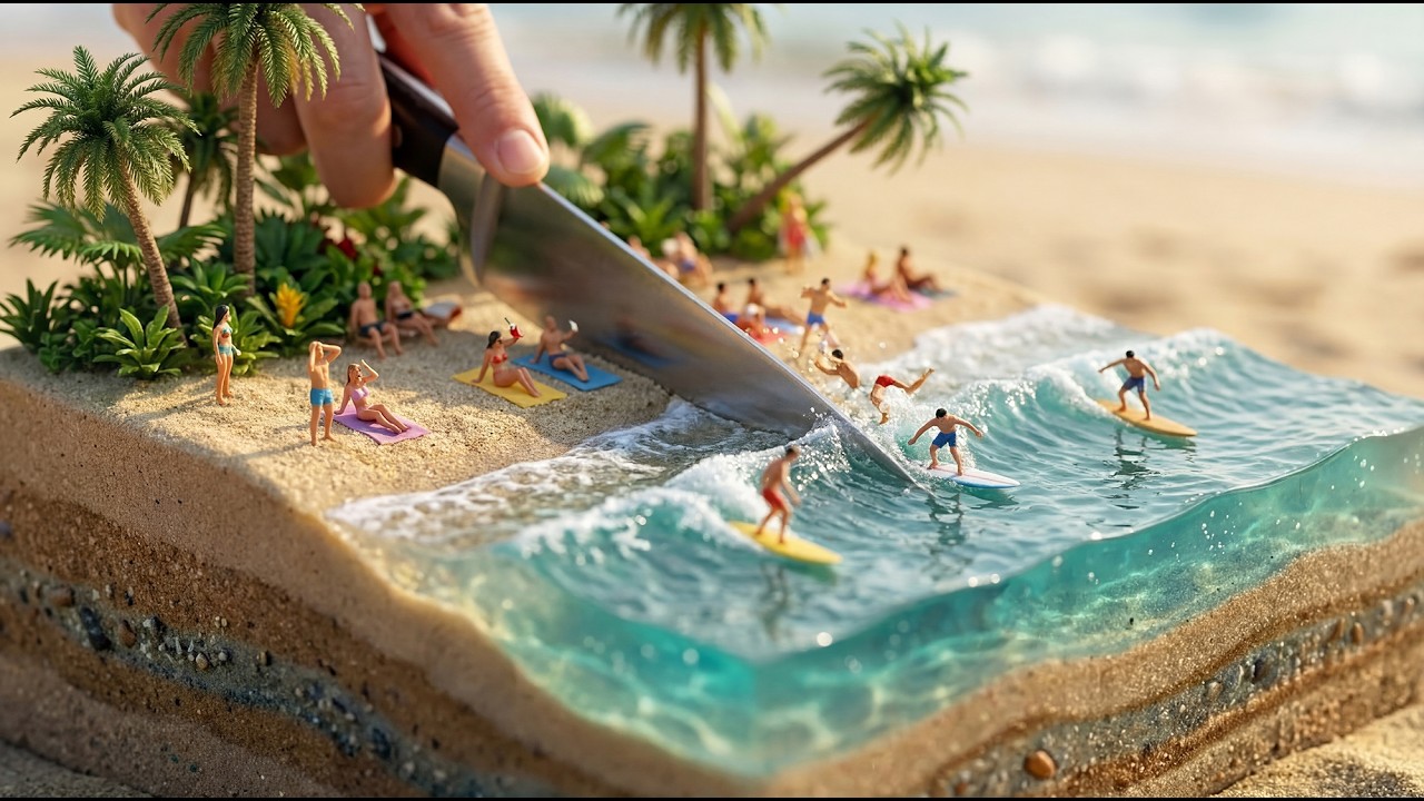 Knife vs Mini World ｜No One Escapes ｜AI Ultra Macro 4K