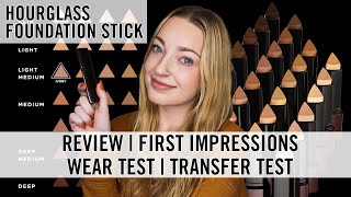 Hourglass Vanish Seamless Finish Stick Foundation Review | Demo, Wear Test, Transfer Test | Pale