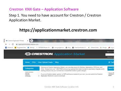 Crestron KNX   Gate  Application  Software to Program CGEIB  IP   Crestron KNX Interface