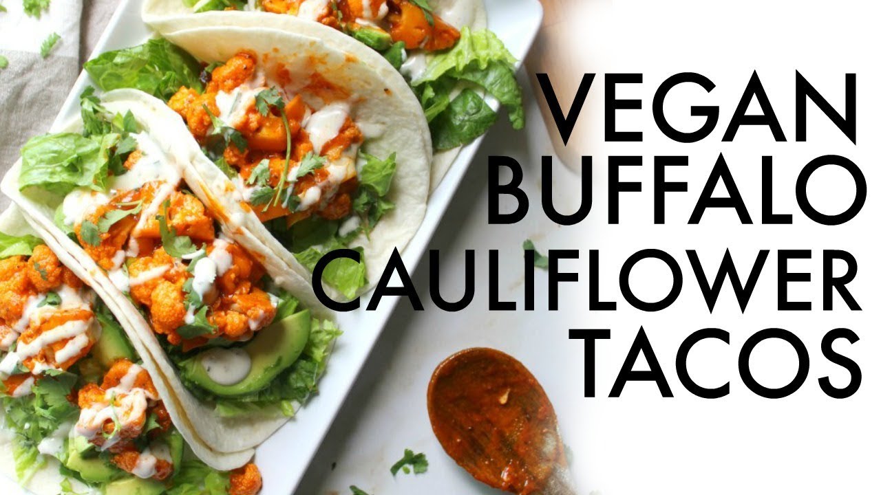 VEGAN BUFFALO CAULIFLOWER TACOS | This Savory Vegan