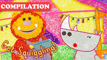 How to Write the Letter Q and How to Draw a Rhino | Get Squiggling! | HD Compilation