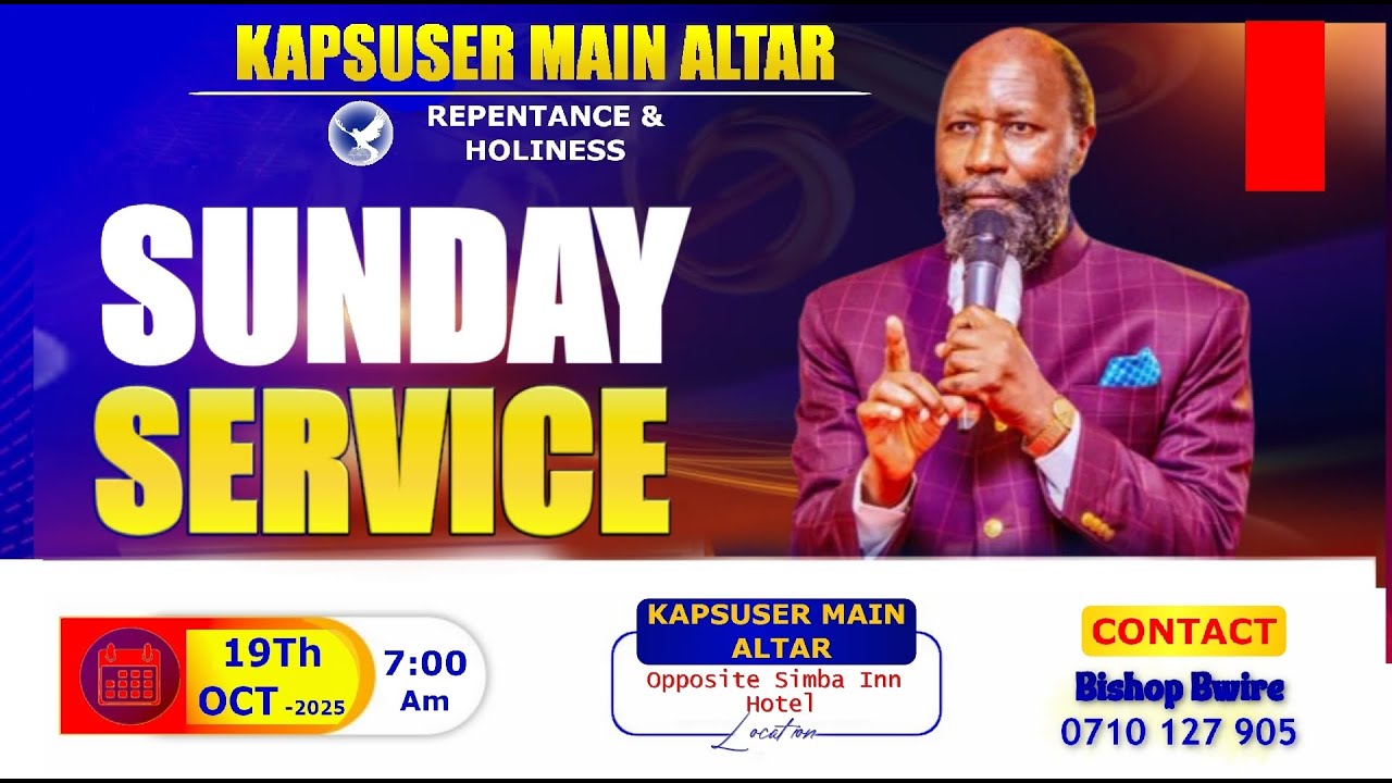 KAPSUSER MAIN ALTAR SUNDAY SERVICE 19TH OCTOBER 2025 - YouTube