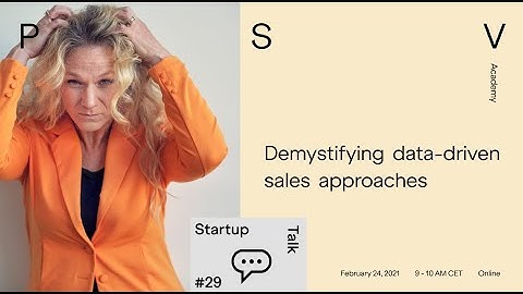 StartupTalk #29 - Demystifying Data-Driven Sales Approaches