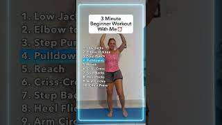 3 Minute Beginner Workout With Me