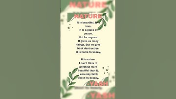 Thumbnail of Nature| poem | inspiration @tamannasharma5004 #poem #poetry #nature