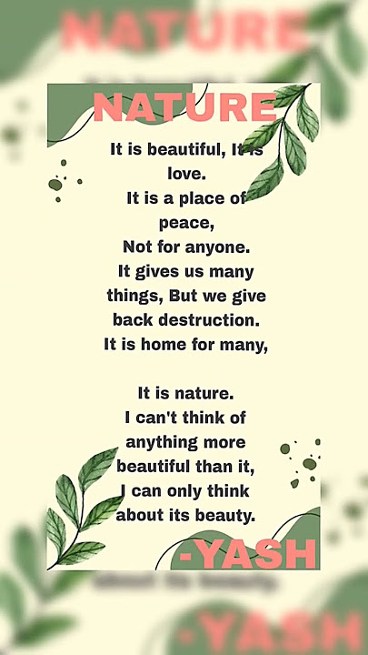 Nature| poem | inspiration @tamannasharma5004 #poem #poetry #nature