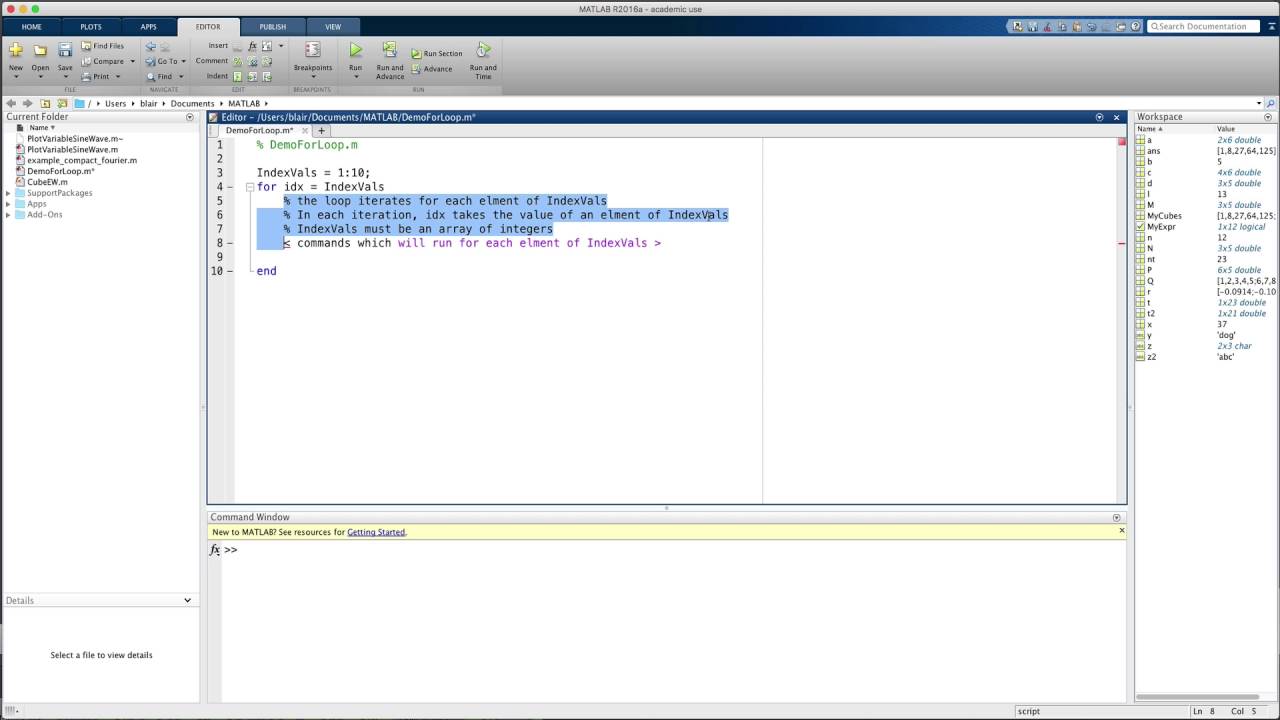 11 - Basic MATLAB for Loops - YouTube