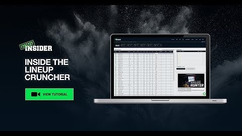 Inside the Fantasy Insider DFS Lineup Cruncher