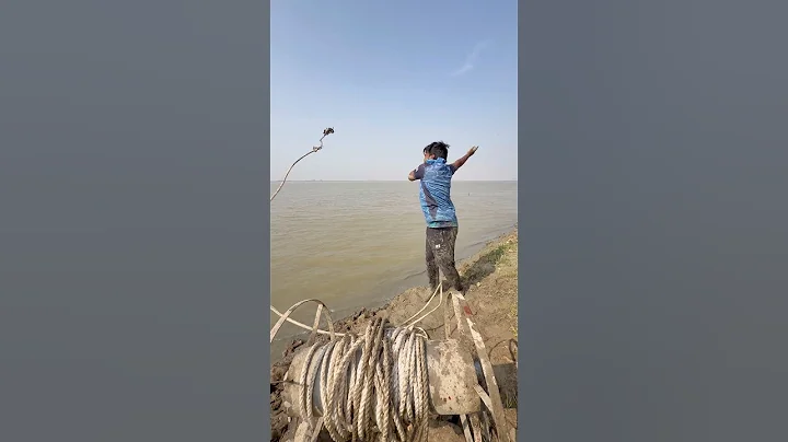 Amazing little catfish bait throwing in river  #fishinglife  #bait  #shorts