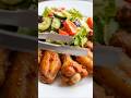 Crispy Chicken Wings with Fresh Salad 🥗🍗 | Healthy & Delicious Combo📝 #ChickenWings