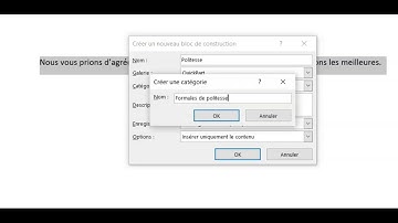 Créer insérer modifier et supprimer un bloc que construction (QuickPart)