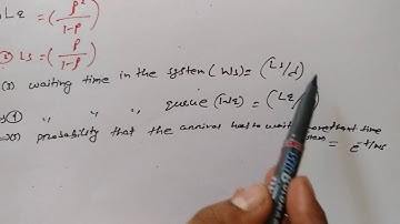 Key Formulas of Queue Theory Part  2 OR Tutorial- 19
