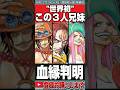 【ワンピース】※完璧な伏線※明かされる血縁。シャンクス・エース・ボニーは兄妹(弟)ルージュ&ジニー姉妹/くまと白ひげの共通点。ハチノスの宝ロジャー【ネタバレ】【最新話がもっと楽しみになる考察】【黒磯】