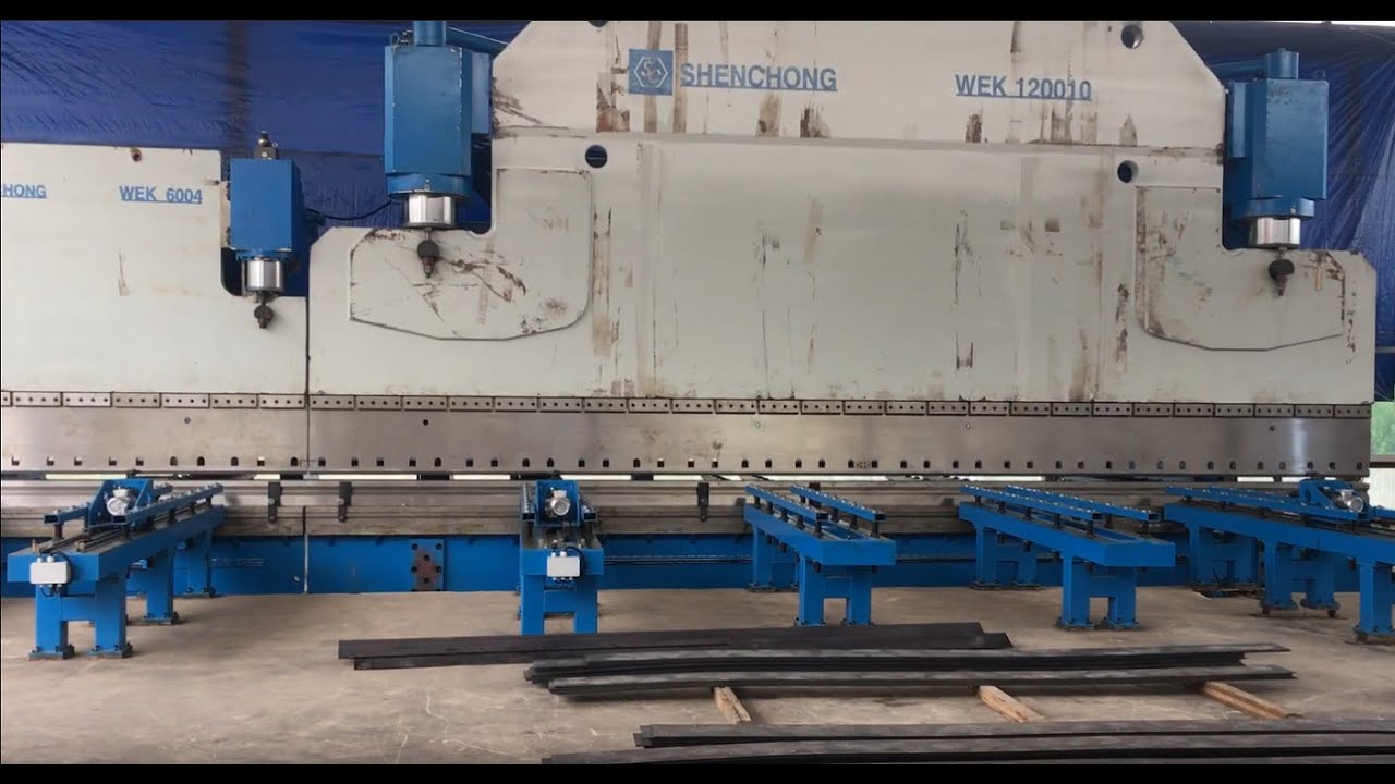 Korea CNC press brake machinery test run Heavy duty Tandem press brake machine for sale YouTube