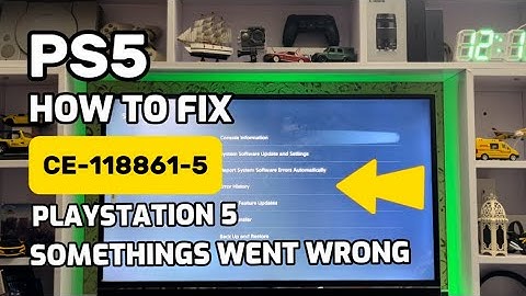 How To Fix PS5 Error CE-118861-5 Something Went Wrong Cant Install Playstation 5