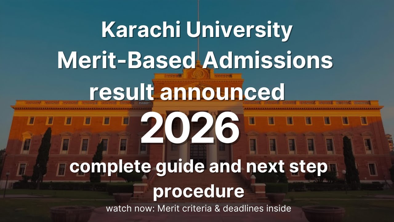KARACHI  UNIVERSITY OPEN MERIT BASED ADMISSION  2026| RESULT ANNOUNCED CHECK NOW  | KU UNIVERSITY