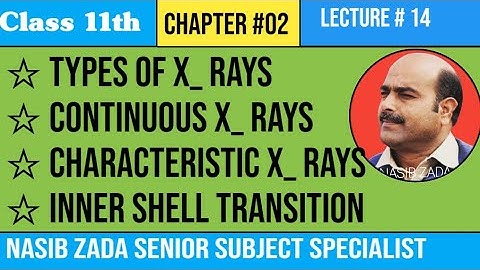 TYPES OF X.RAYS/ CONTINUOUS X.RAYS/ CHARACTERISTIC X.RAYS/ INNER SHELL TRANSITION @NASIBZADASSS
