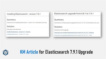 KM Article on Elasticsearch 7.9.1. Installation & Upgrade