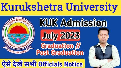 DDE KUK ADMISSION 2023 | kuk admission 2023-24 | kurukshetra university admission 2023 | KUK GJU HAU