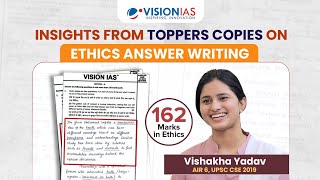 Toppers Copies Insights Vishakha Yadav, Air - 6, 2019 Upsc Mains Ethics