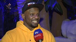 Dillian Whyte reacts to fans chanting Derek Chisora s name at the Darts
