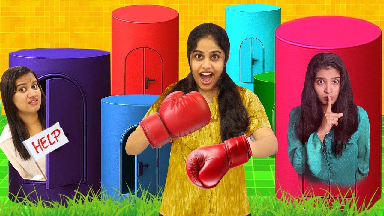 HIDE AND SEEK IN COLOUR CYLINDERS CHALLENGE 🤩 | PULLOTHI