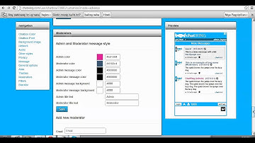How to change color in chatroom admin