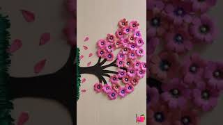 Easy Wall Decoration Ideas With Paper | Paper Wallmate | #shorts |
