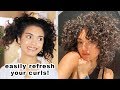 How To Sleep With & Refresh CURLY HAIR