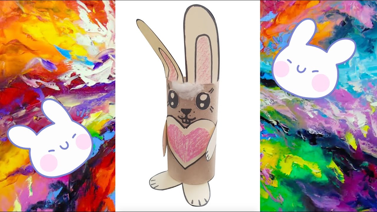 Cute Bunny!! Toilet paper roll Art project!