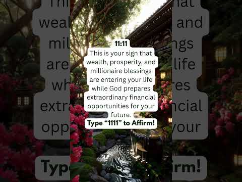 1111 Angel Number Reveals Prosperity #manifestation